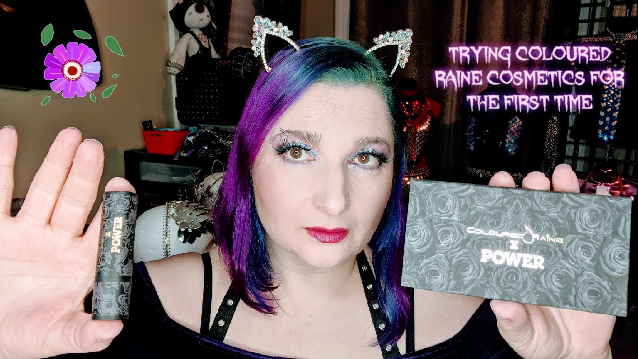 Get Ready with me Novice tries Coloured Raine Cosmetics for the first time try on and review💜🦇💜