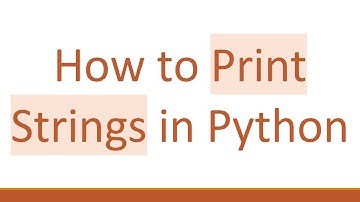 How to Print Strings in Python