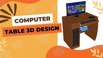 Sketchup 3D Computer Table Design