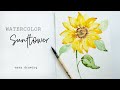 Easy Sunflowers in Watercolor