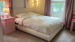 ☁️ Cloud Bed Frame Makeover | Cozy Boucle Upholstered Bed for a Dream Bedroom screenshot 5