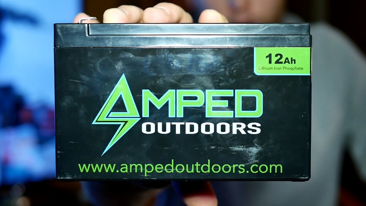 AMPED OUTDOORS 12ah Lithium Battery REVIEW! YouTube