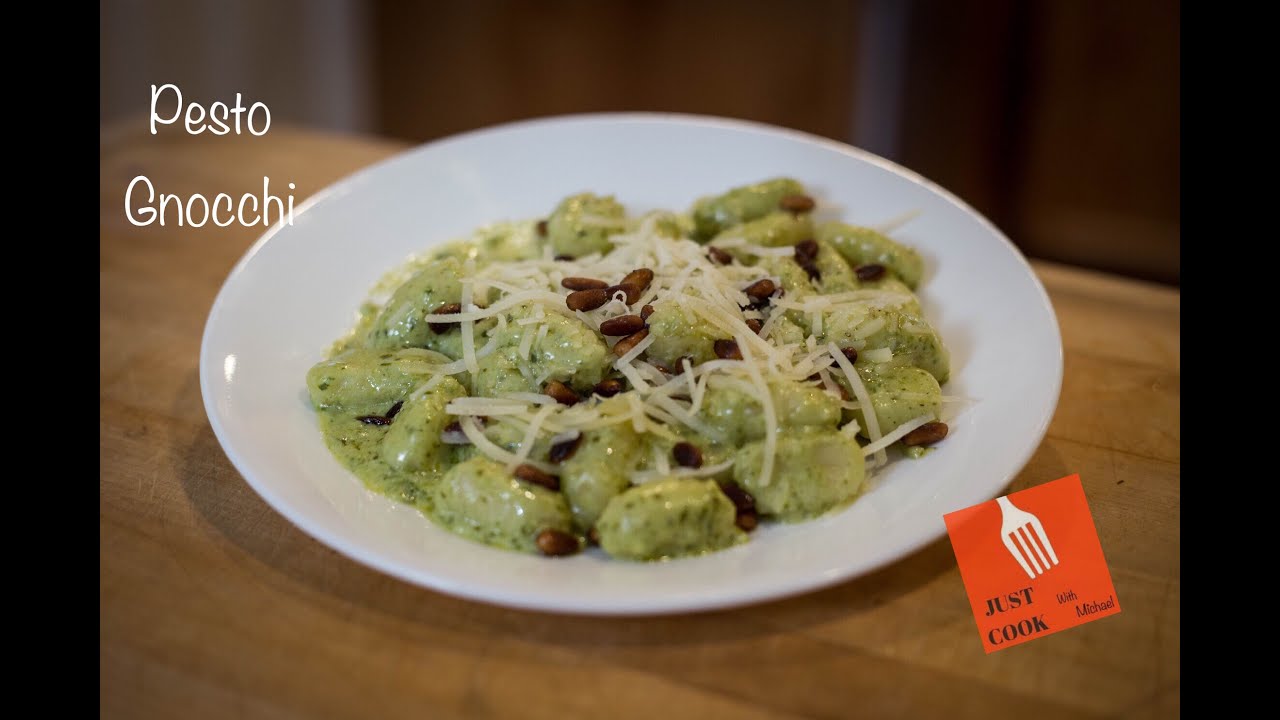 Gnocchi with a Pesto Cream Sauce