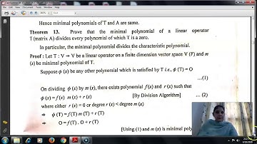 Part2 Minimal Polynomial of linear operator