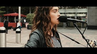 AMAZING!! 18yr old busker noticed by David Bowies record producer!!!! // STREET SESSIONS