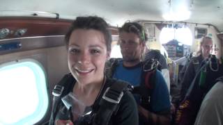 Beckys first skydive.