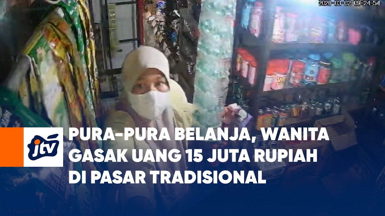 Pura Pura Belanja, Wanita Gasak Uang 15 Juta Rupiah Di Pasar Tradisional