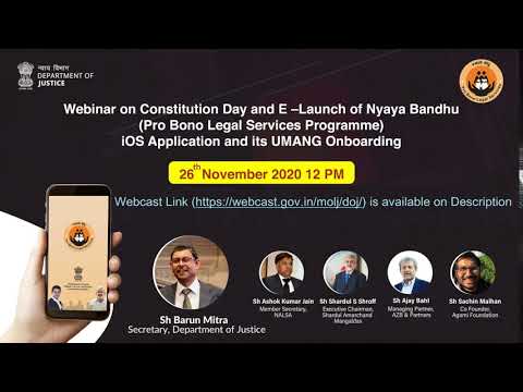 Webinar on Constitution Day and E-Launch of Nyaya Bandhu