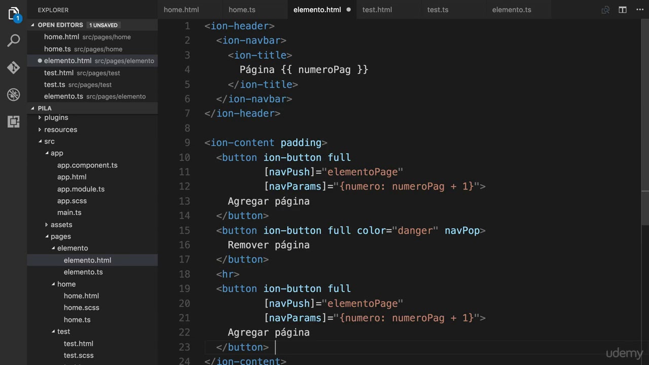 012 Curso de ionic 2: Crear página con CLI - YouTube