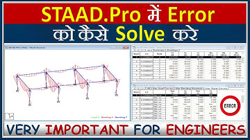 How to Solve Errors in STAAD Pro V8i Software | Errors in Structural Designing || By CivilGuruji