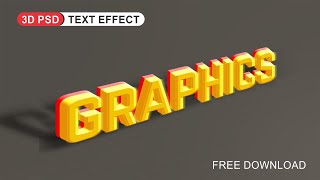 How to make 3D Text Effect | Graphics Design | Free Download | Page - 391