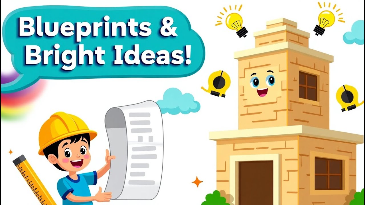 Fun Blueprint Blueprints and Bright Ideas | Learn to Plan and Build | Kids Rhyme with ...