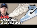 Adidas YEEZY 450 Cloud White & Air Jordan 1 University Blue RELEASE & GIVEAWAY