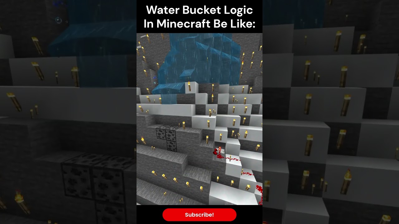 Water Bucket Logic In Minecraft Makes no sense... 