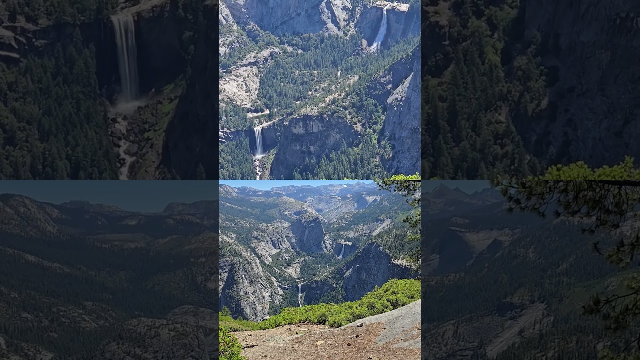 From the gallery point looking at the Nevada and mist falls.