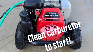 Honda GC160 Won't Start  Carburetor Cleaning and Tune Up