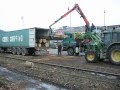 Logs container loading (nakládka kontejneru dřevní kulatinou ve Vsetíně)