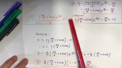 Ext2) Mechanics: 10. Resisted projectile motion (1): Linear drag model
