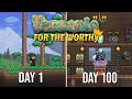 I Spent 100 Days In Terraria For The Worthy and Here's What Happened