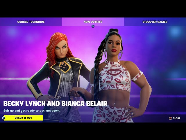 First Look at Becky Lynch & Bianca Belair Fortnite Skins - SE Scoops