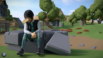 Toon Character - Cloth Simulation for Pose