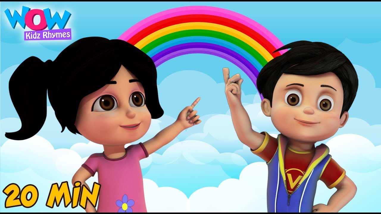 Learning Songs for Children Rainbow Song & Many More Rhymes Color