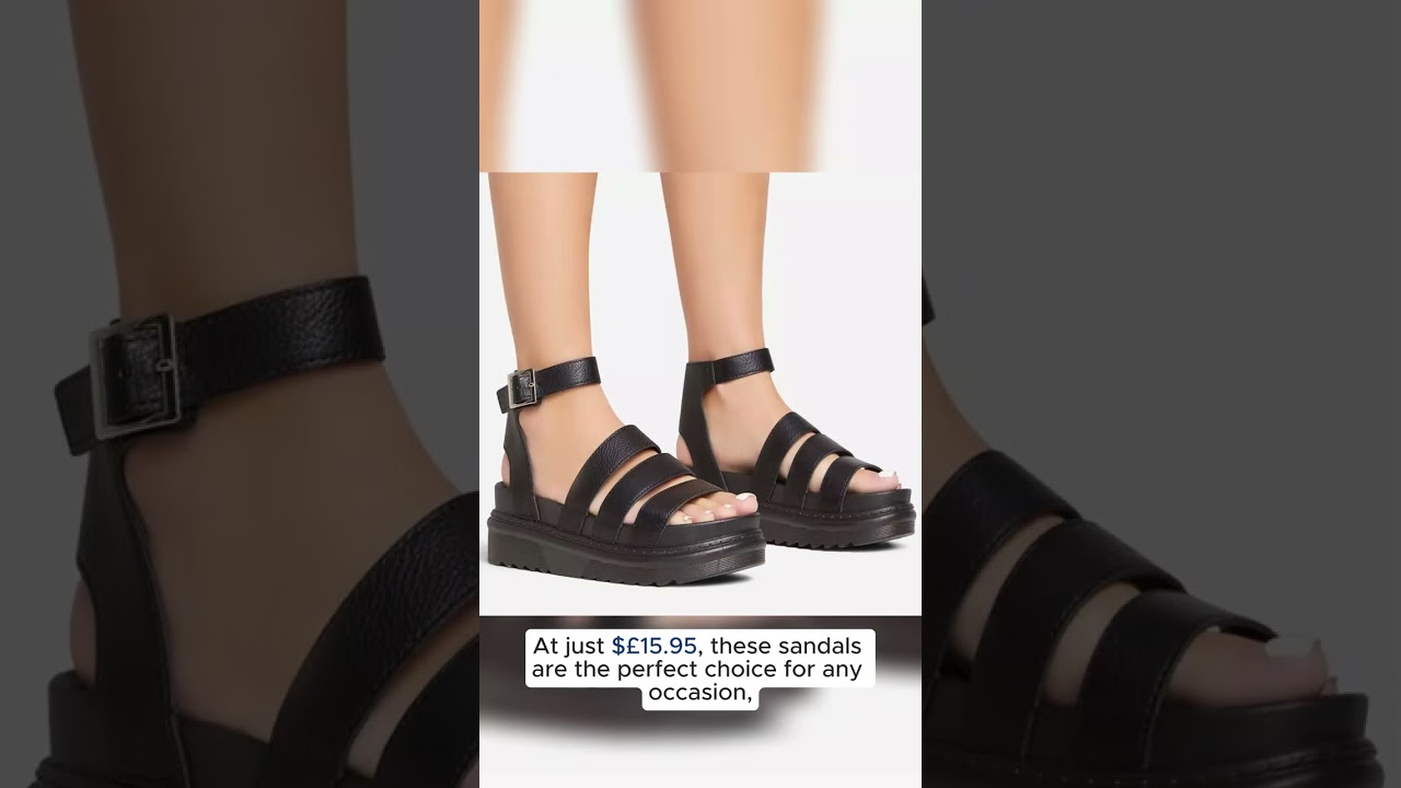 Ladies Gladiator Sandals - Chunky Platform Shoes for Women