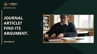 Full Reading Law Journal Articles: Find, Test, Use the Argument | Durmah News