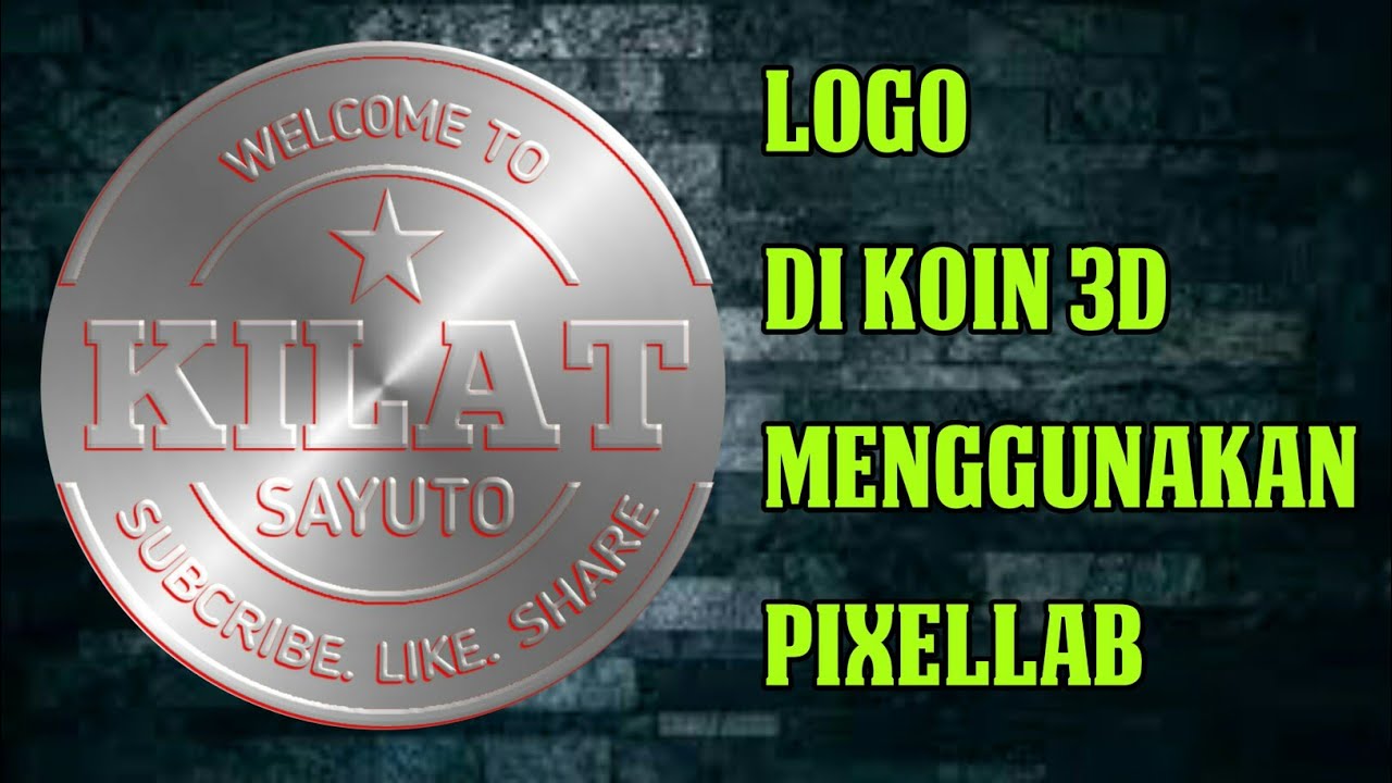  Cara  membuat  logo  3d di koin pixellab desain  YouTube