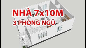 GỢI Ý BỐ TRÍ NHÀ CẤP 4 7x10M 3 PHÒNG NGỦ ĐẸP | KIẾN TRÚC NHÀ VIỆT