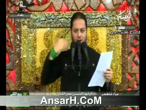 ملا عمار الكناني رافع ايدي بالدعاء للشاعر حيدر تركي الكربلائي