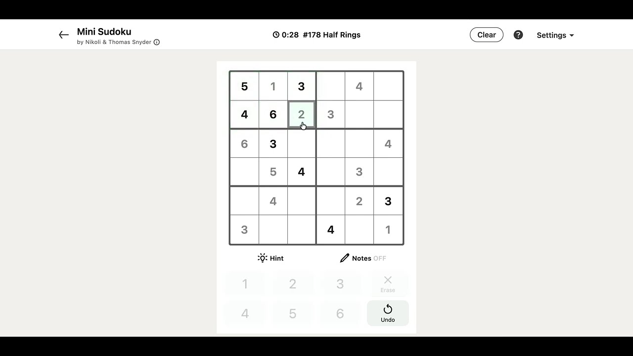 LinkedIn Mini Sudoku Answer Today - Puzzle #178 Half Rings | 5 February 2026
