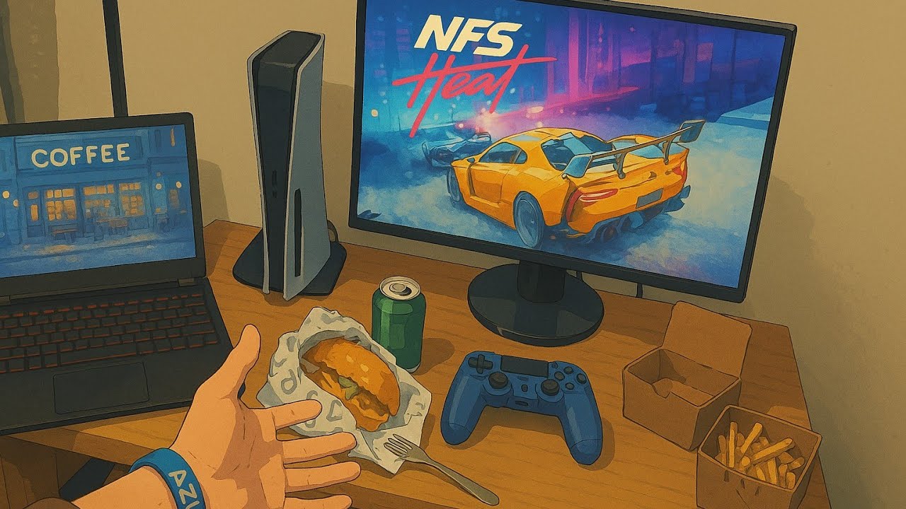 🎮🌧️ POV: Depois da chuva e do trampo... só me resta jogar sem parar no PS5! 🔥