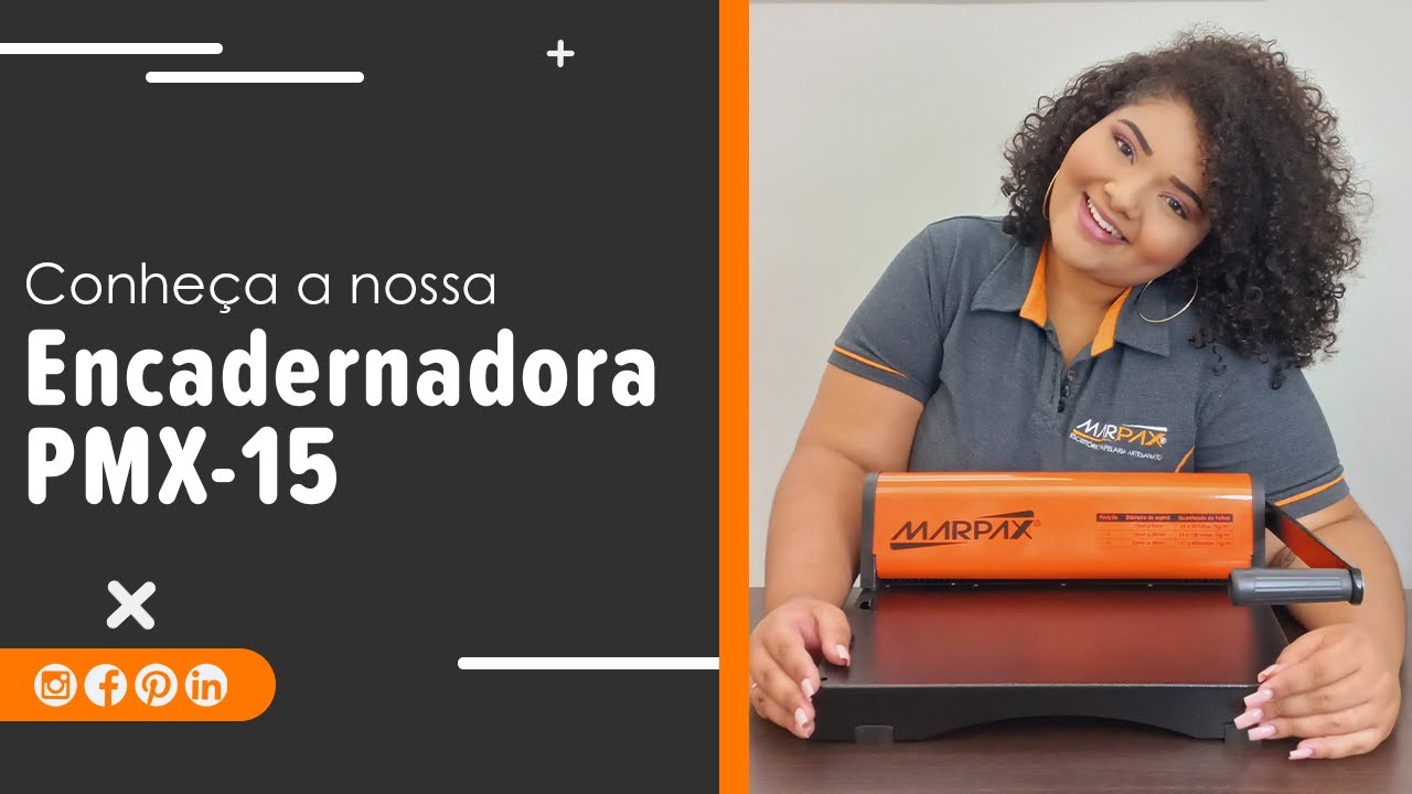 Capa do vídeo Detalhes da Encadernadora de Espiral furo Redondo PMX-15 | Marpax