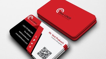 Create a Professional Red Business Card Tutorial | How to Make a 3d Visiting Card in Coreldraw