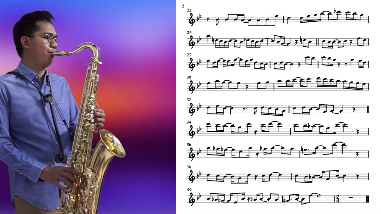 Grover Washington Jr - Just the Two of Us Saxophone Solo Transcription 