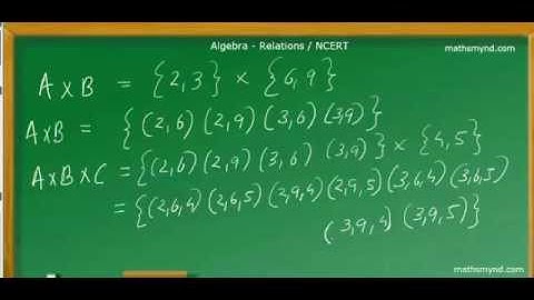 Relations -Cartesian Product of three Sets. NCERT Std.XI