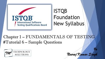 ISTQB Foundation Level | Sample Questions on Fundamentals of Testing | ISTQB Sample Questions | CTFL