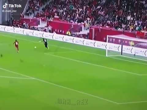 لقطة التي يبحث عنها الجميع المراوغة الرائعة لمبولحي ضد مهاجم المنتخب القطري