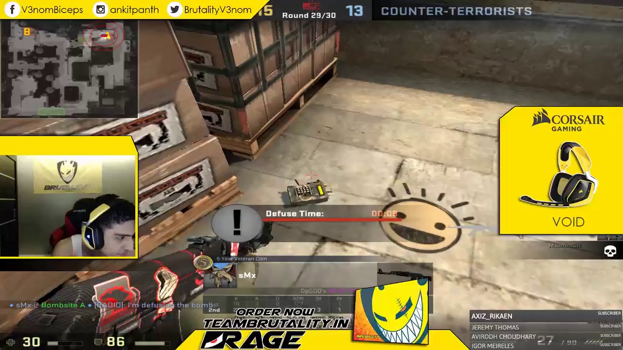 csgo console V3nom streaming some casual CSGO - Live Stream #33!