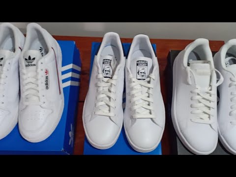 ADIDAS MEN'S SHOES ON FEET Base, Stan Smith & Continental 80) - YouTube