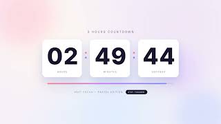 🌸 3 Hours Timer · Minimal Pastel Aesthetic · Study / Focus / Sleep Countdown screenshot 4