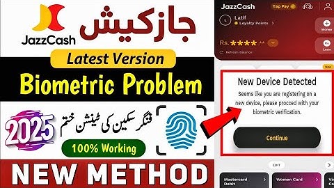 Jazzcash New Device Detected (Solve Problem 2025)  Jazzcash Biometric Problem ZAIN Without Biometric