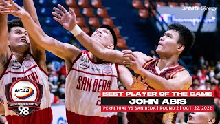 NCAA Season 98 | Best Player: John Abis (Perpetual vs San Beda) | Men's Basketball Tournament rd 2