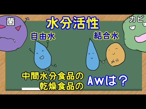 管理栄養士 水分活性 自由水 結合水についての解説講座 Youtube 管理栄養士 水分活性 自由水 結合水についての解説講座 Youtube
