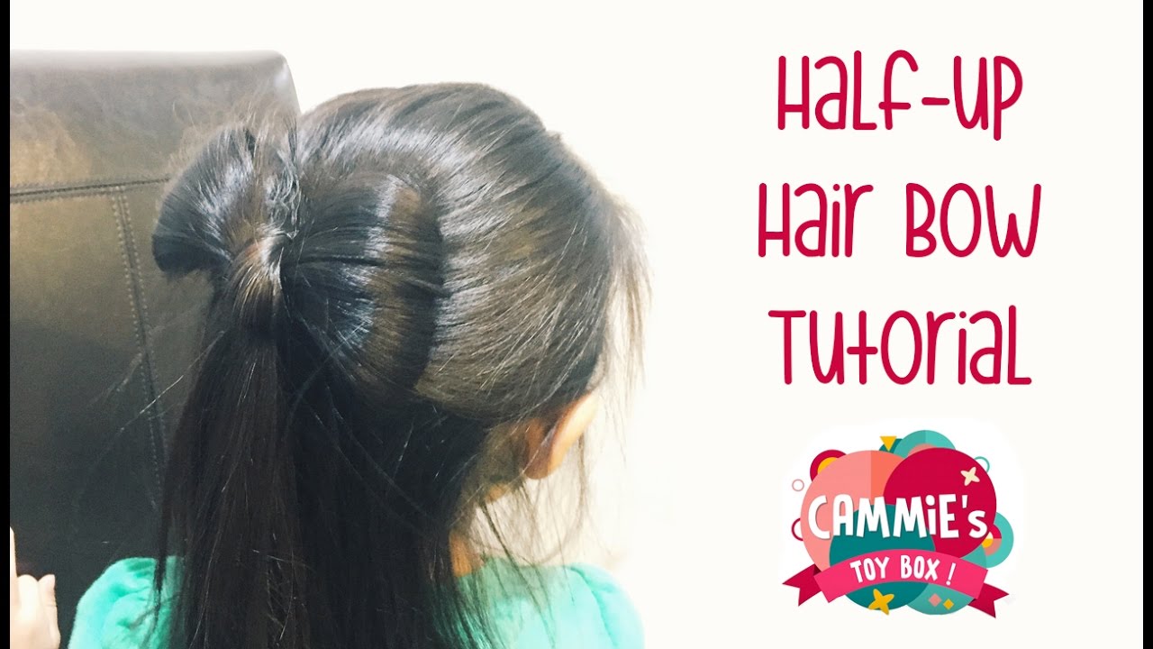 How To Cute Half Up Hair Bow On Kids Youtube