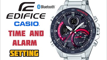 How to set the time and Alarm casio edifice bluetooth connected watch ECB-900 tutorial