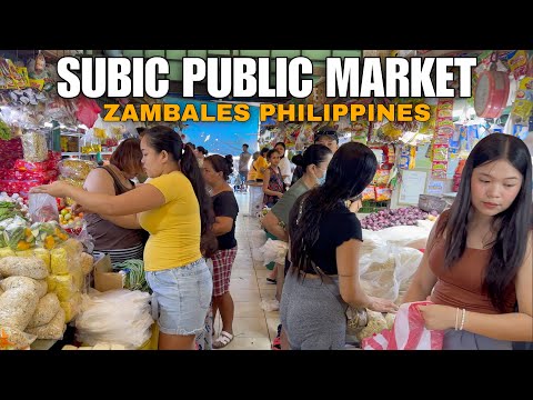 SUBIC PUBLIC MARKET|MARKET DAY! Zambales PHILIPPINES [4k] walking tour  thumbnail