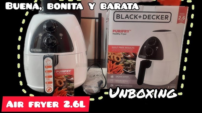 Freidora de Aire Purify Black+Decker 2.6L Fríe y Hornea