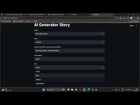 AI Story Generator #AI #GenerativeAI #LangChain #GeminiAI #Streamlit #Python #AIProjects